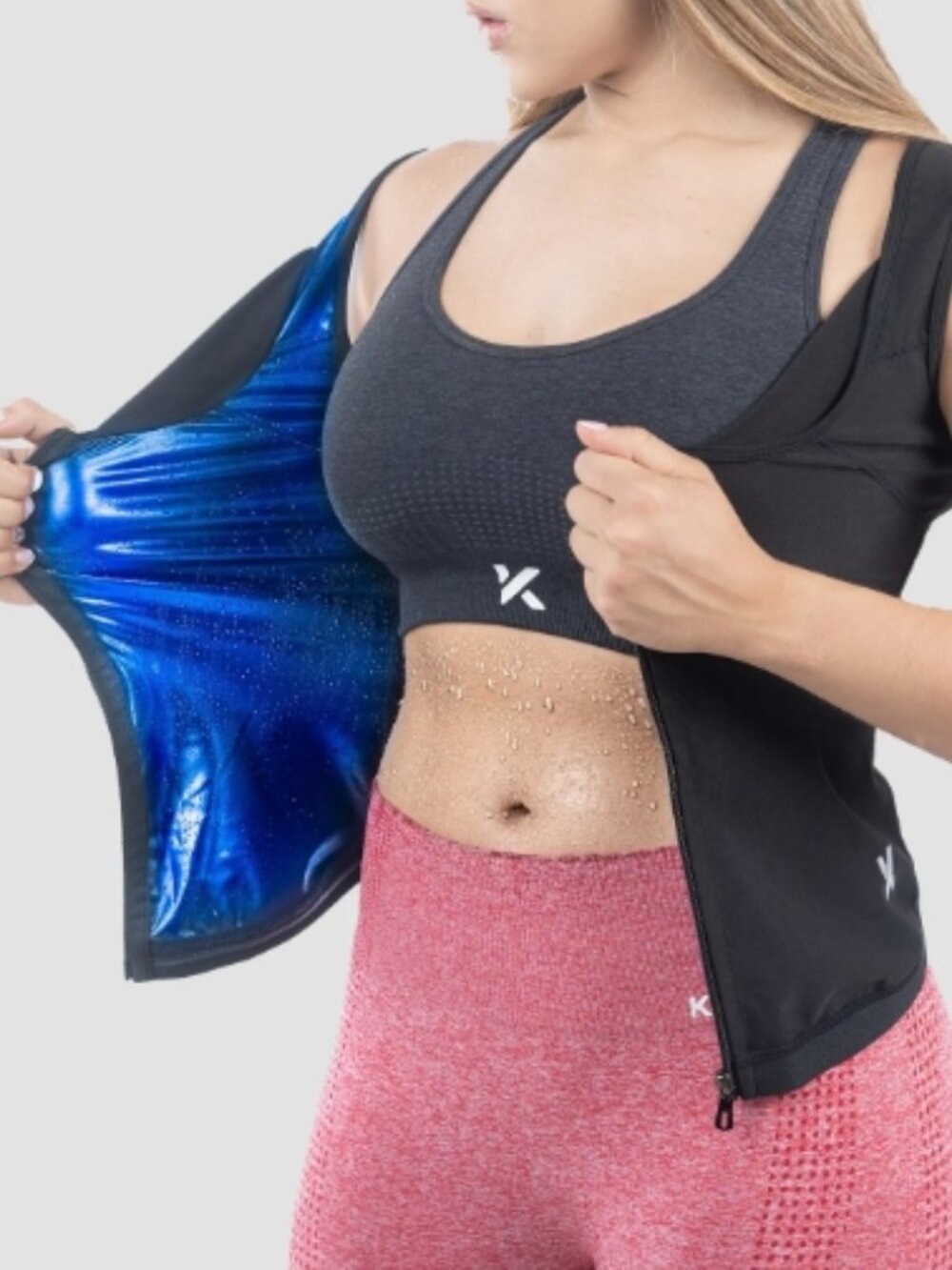 Women's Zipper Heat Trapping Sweat Vest